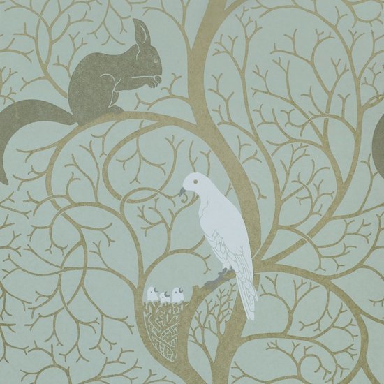 Sanderson Squirrel & Dove Behang DVIWSQ103 - LAB COLOUR THE WORLD