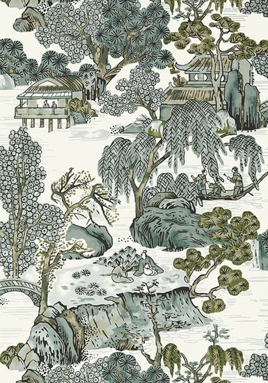 Thibaut Asian Scenic Behang T75463 - LAB COLOUR THE WORLD