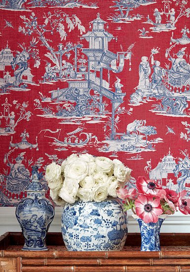 Thibaut Cheng Toile Behang T75465 - LAB COLOUR THE WORLD