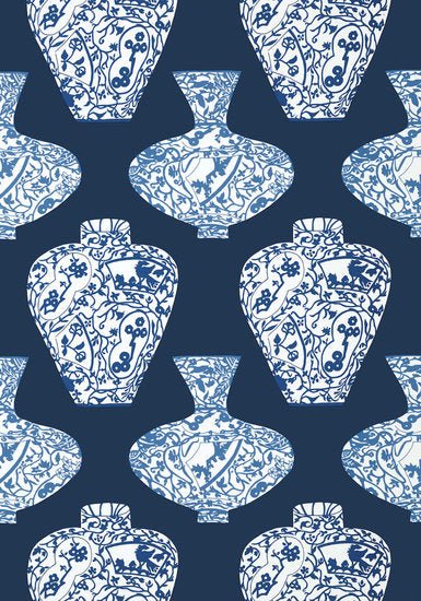 Thibaut Imari Vase Behang T13124 - LAB COLOUR THE WORLD