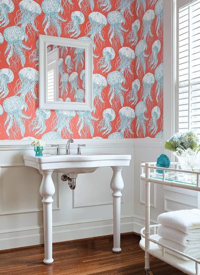 Thibaut Jellyfish Behang T13170 - LAB COLOUR THE WORLD