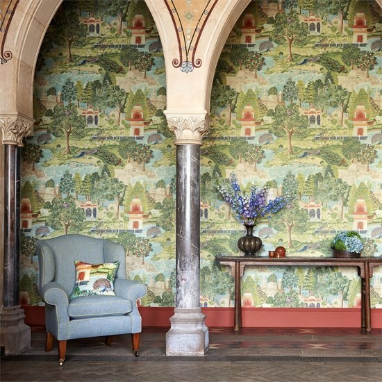 Zoffany Peacock Garden Behang 311743 - LAB COLOUR THE WORLD